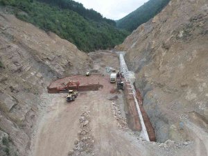 Eskipazar Haslı Göletinde Çalışmalar Devam Ediyor