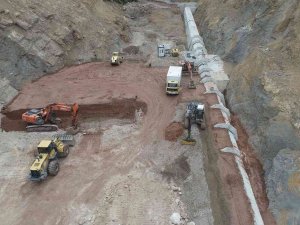 Eskipazar Haslı Göleti’nde Çalışmalar Devam Ediyor