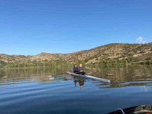 Yök Başkanı Özvar, Eymir Gölü’nde Kürek Çekti
