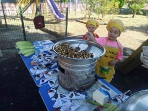 Miniklerden Kestane Ve Mısır Tanıtımı