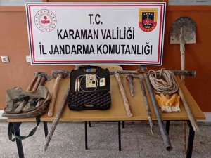 Karaman’da Kaçak Kazıya Suçüstü: 4 Gözaltı