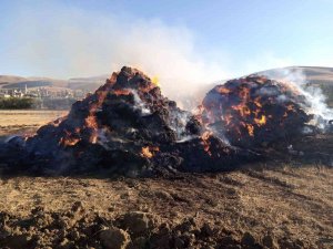 Çocukların Yaktığı Ateş 650 Balyayı Ve Çadırı Kül Etti