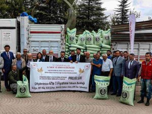 56 Çiftçiye 32 Ton Buğday Tohumu Verildi
