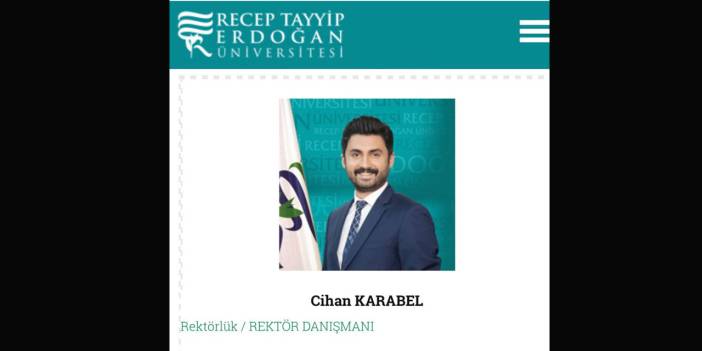 Recep Tayyip Erdoğan Üniversitesinde binası ve öğrencisi olmayan fakülteden 3 yıl maaş alan Cihan Karabel, görevden alındı!