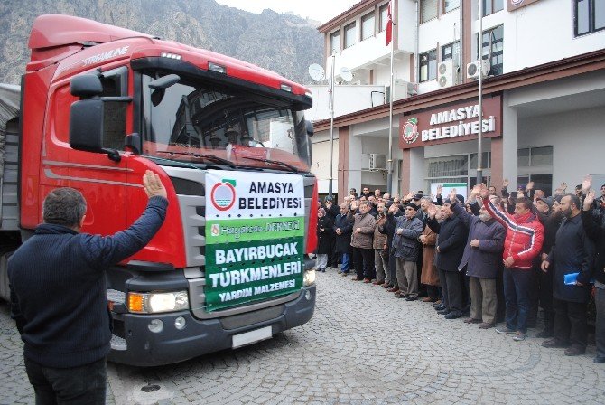 Amasya’dan Bayırbucak Türkmenlerine 2 Tır Dolusu Yardım