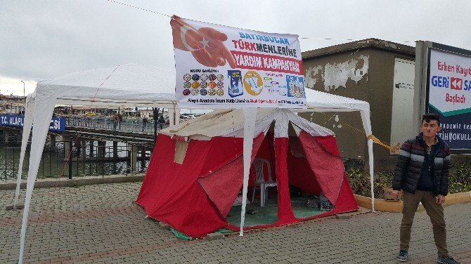 Alaplı’da Bayırbucak Türkmenleri İçin Yardım Çadırı Kuruldu