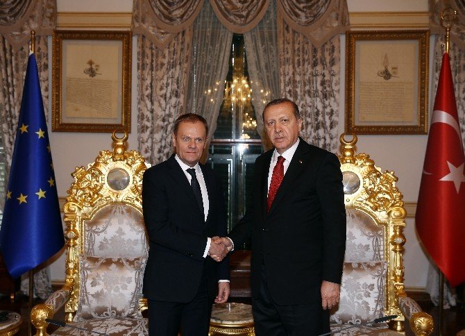 Cumhurbaşkanı Erdoğan, Ab Konseyi Başkanı Tusk’ı Kabul Etti