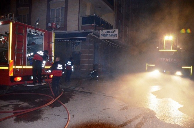 Fatsa’da Kalorifer Dairesi Yangını