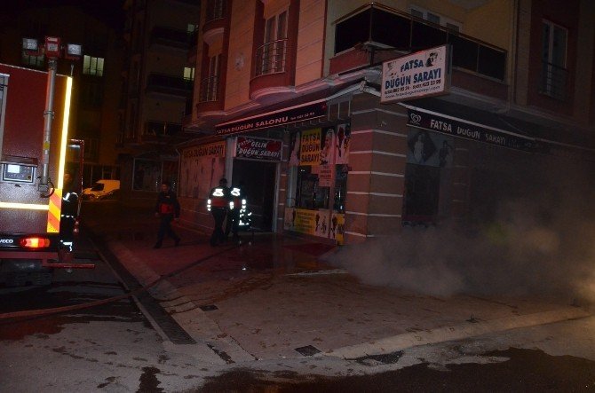 Fatsa’da Kalorifer Dairesi Yangını