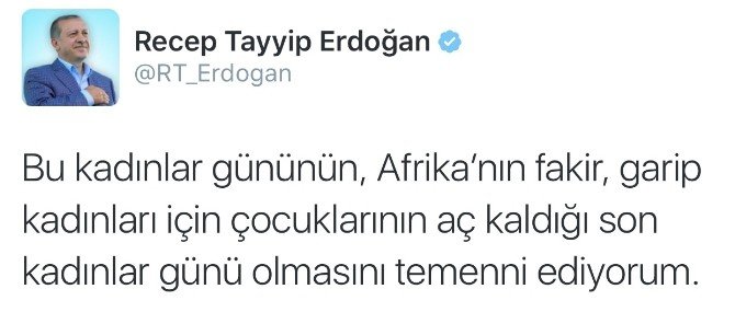 Cumhurbaşkanı Erdoğan’dan ’8 Mart’ Tweeti