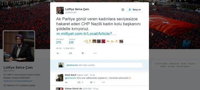 Ak Parti Genel Merkez Kadın Kollarından ’Cariye’ Hakaretine Kınama