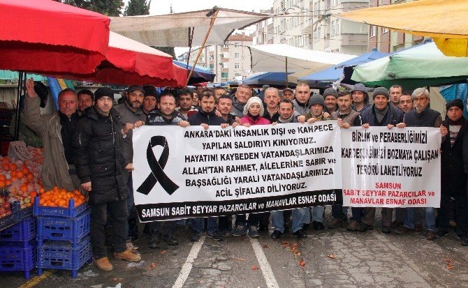 Samsunlu Pazarcılardan Teröre Tepki