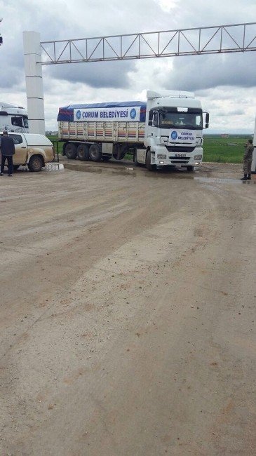 Çorum Belediyesi’nin Yardım Tırları Mardin’e Ulaştı