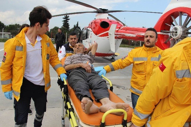 Kalp Hastasının Yardımına Ambulans Helikopter Yetişti