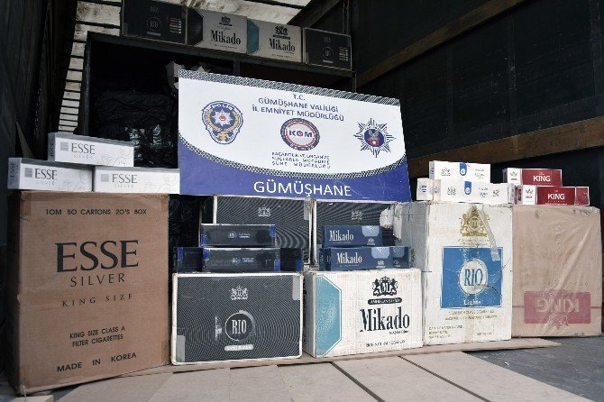 Gümüşhane’de 190 Bin Paket Kaçak Sigara Ele Geçirildi