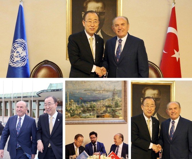 Kadir Topbaş, Bm Genel Sekreteri Ban-ki Moon İle Bir Araya Geldi