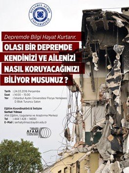 İaü’den Deprem Konusunda Farkındalık Eğitimi