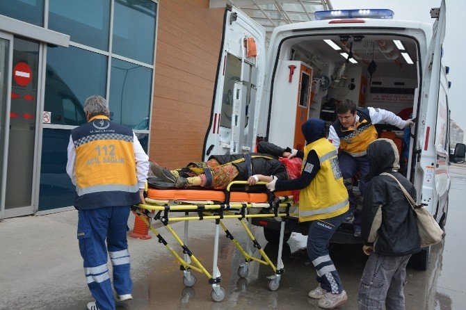 Bafra’da İlginç Kaza: 1 Yaralı