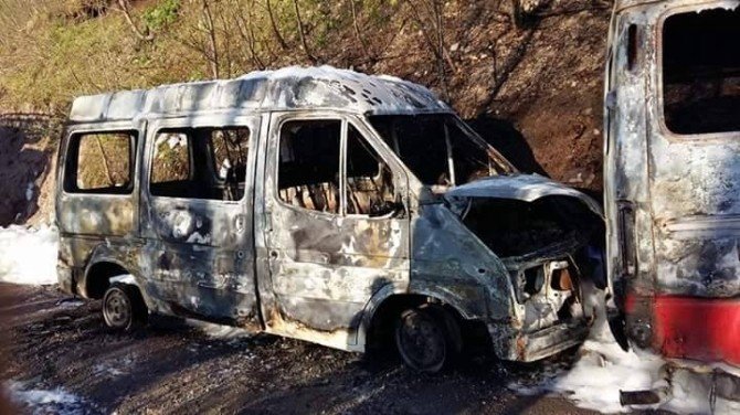 Ordu’da İki Araç Kundaklandı