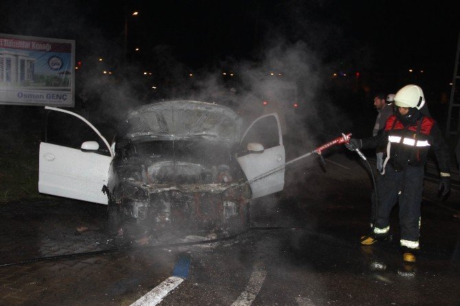 Samsun’da Otomobil Yangını