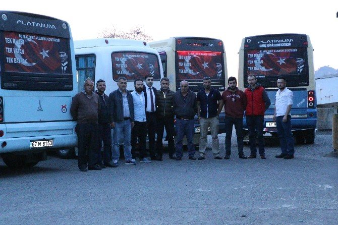 Dolmuşlarını Şehit Ailelerine Ücretsiz Yaptılar