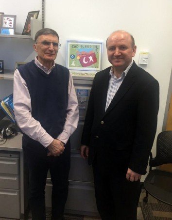 Nobel Ödüllü Aziz Sancar İle İzü Rektörü Prof. Dr. Mehmet Bulut Bir Araya Geldi