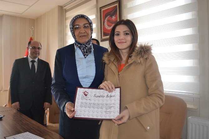 Aile Ve Sosyal Politikalar İl Müdürlüğü’nden Özel Güzide Bakım Merkezi’ne Teşekkür Belgesi