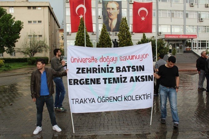 Lüleburgaz’da, "Ergene’de Yalana, Talana Son" Mitingi Düzenlendi