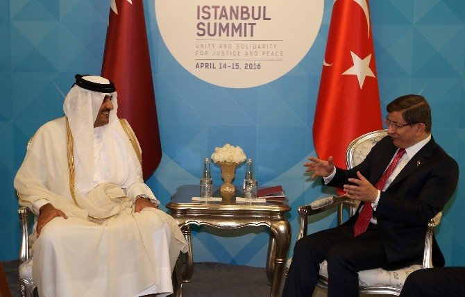 Başbakan Davutoğlu, Katar Emiriyle Görüştü