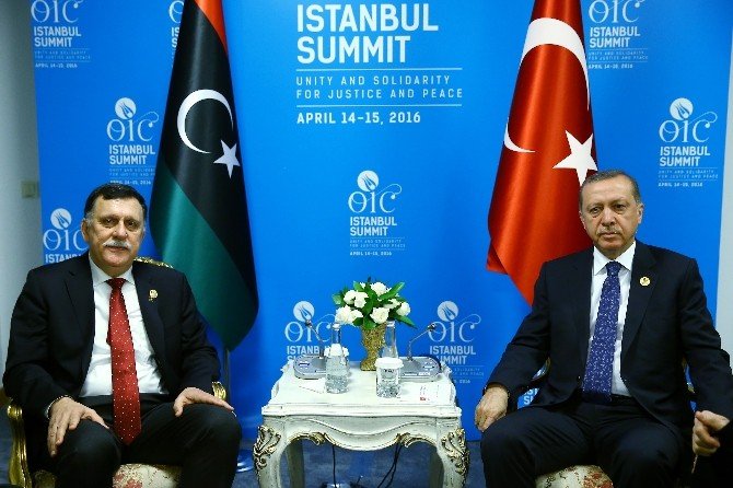 Cumhurbaşkanı Erdoğan, Fayez Serraj İle Görüştü