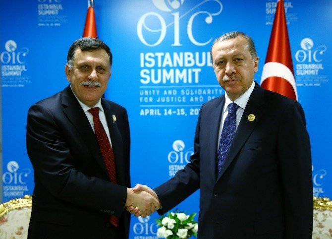 Cumhurbaşkanı Erdoğan, Fayez Serraj İle Görüştü