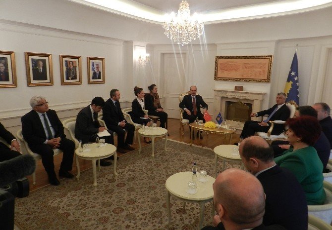 Başbakan Yardımcısı Kurtulmuş, Kosova Cumhurbaşkanı Thaçi’yle Görüştü