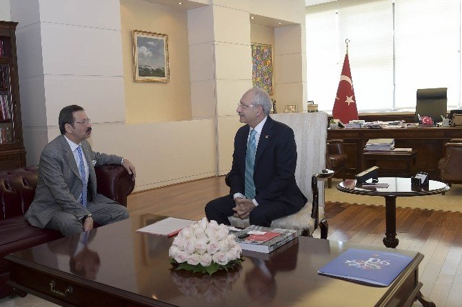 Chp Genel Başkanı Kılıçdaroğlu, Hisarcıklıoğlu’nu Kabul Etti