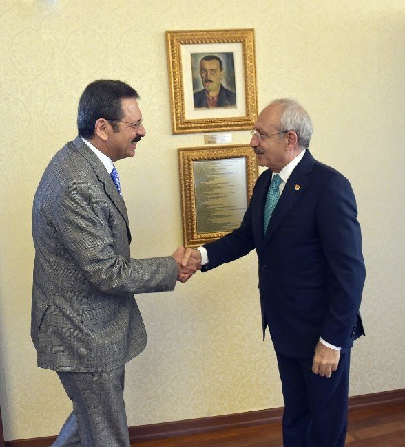 Chp Genel Başkanı Kılıçdaroğlu, Hisarcıklıoğlu’nu Kabul Etti