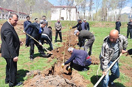 Bitlis Açık Cezaevi’nde Peyzaj Çalışması