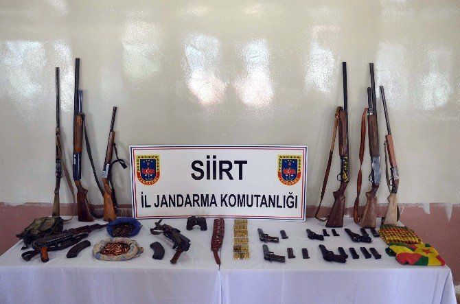 Şirvan’da Silah Ve Mühimmat Ele Geçirildi