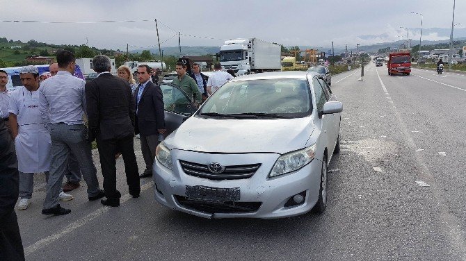 Otomobil Motosiklete Çarptı: 1 Yaralı