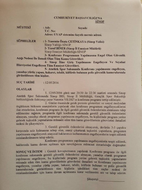 İhh’dan İptal Edilen Konferansla İlgili Suç Duyurusu