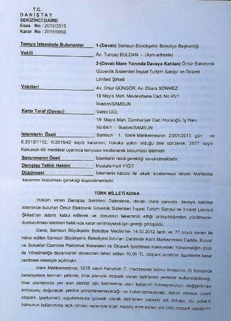 Parkomat Cezası Olanlar Dikkat