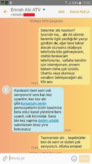 Fenomen Damat Perıscope Yüzünden Kovuldu