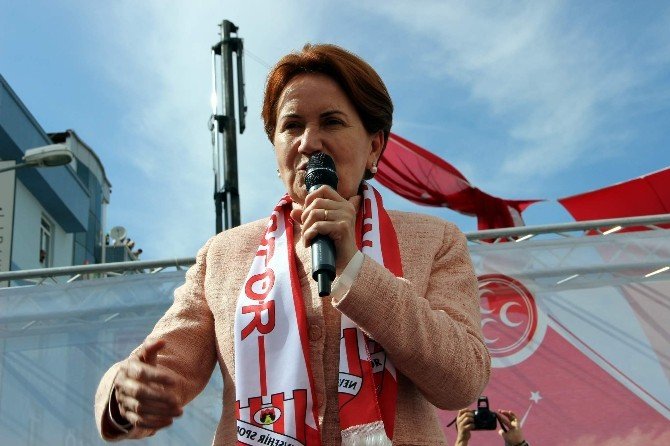 Mhp Genel Başkan Adayı Akşener, Nevşehir’de Miting Düzenledi