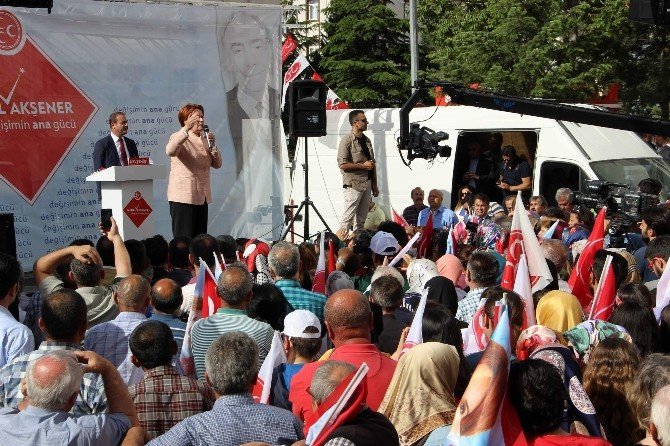 Mhp Genel Başkan Adayı Akşener, Nevşehir’de Miting Düzenledi
