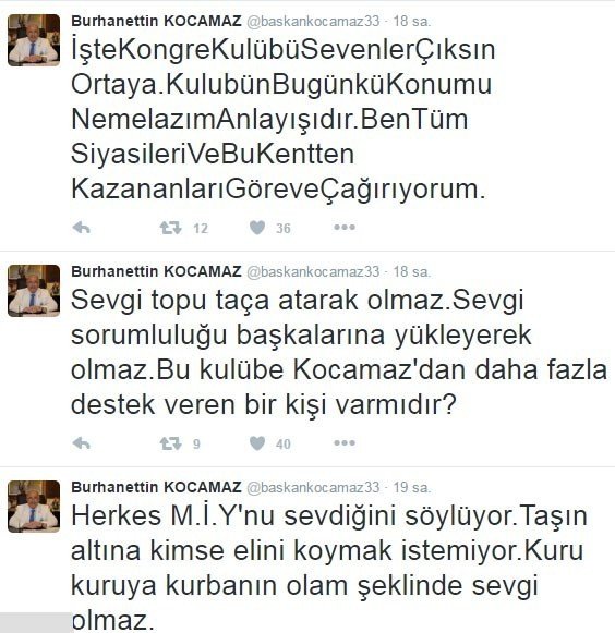 Başkan Kocamaz’dan Mersin İdmanyurdu Çağrısı