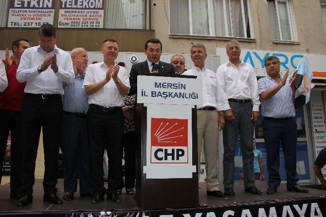 Mersin’de Chp’liler Kılıçdaroğlu’na Yönelik Saldırıyı Protesto Ettiler