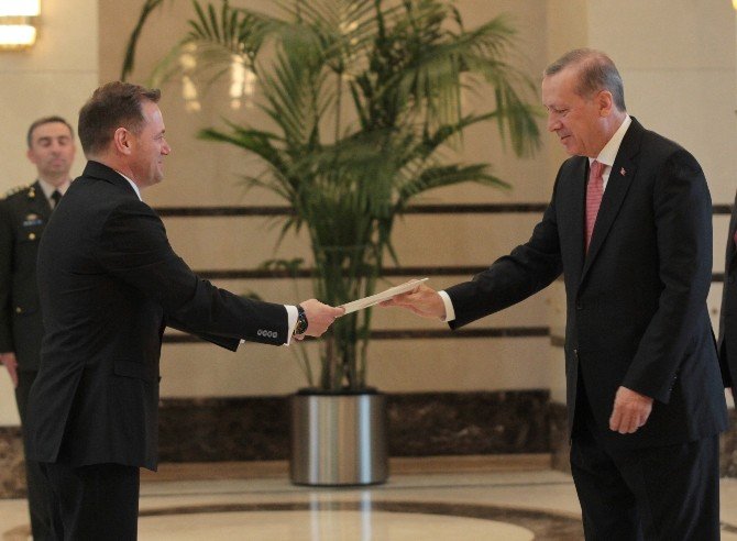 Erdoğan Arnavutluk Büyükelçisi Gazheli’yi Kabul Etti