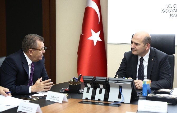 Ato Yönetimi Çalışma Ve Sosyal Güvenlik Bakanı Soylu’yu Ziyaret Etti
