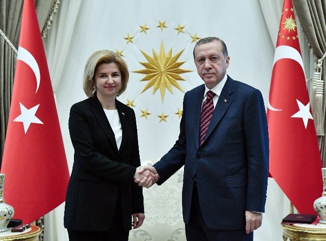 Cumhurbaşkanı Erdoğan, Gökoğuz Yeri Başkanı Vlah’ı Kabul Etti