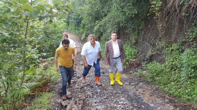 Başkan Uçar Heyelan Bölgesinde İncelemelerde Bulundu