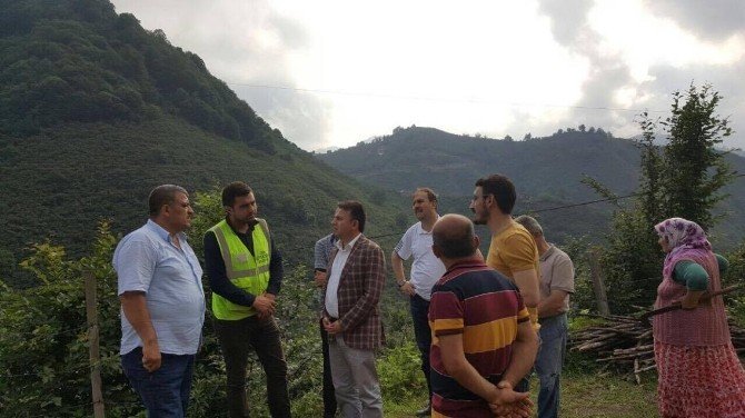 Başkan Uçar Heyelan Bölgesinde İncelemelerde Bulundu