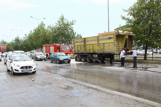 Samsun’da Tır Yangını